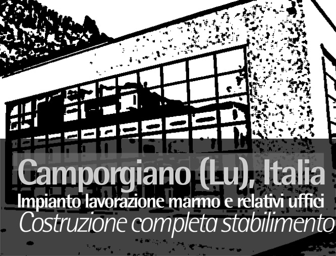 Camporgiano (LU) Italy, Impianto lavorazione marmo e relativi uffici